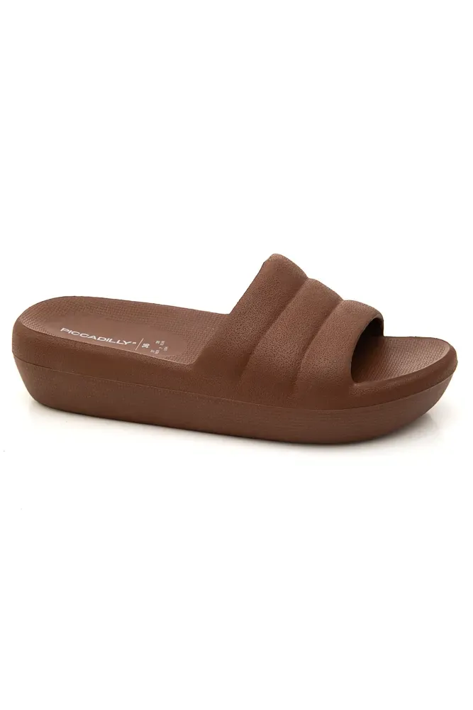 Chinelo Piccadilly Slide Marshmallow Feminino 222001 Marrom