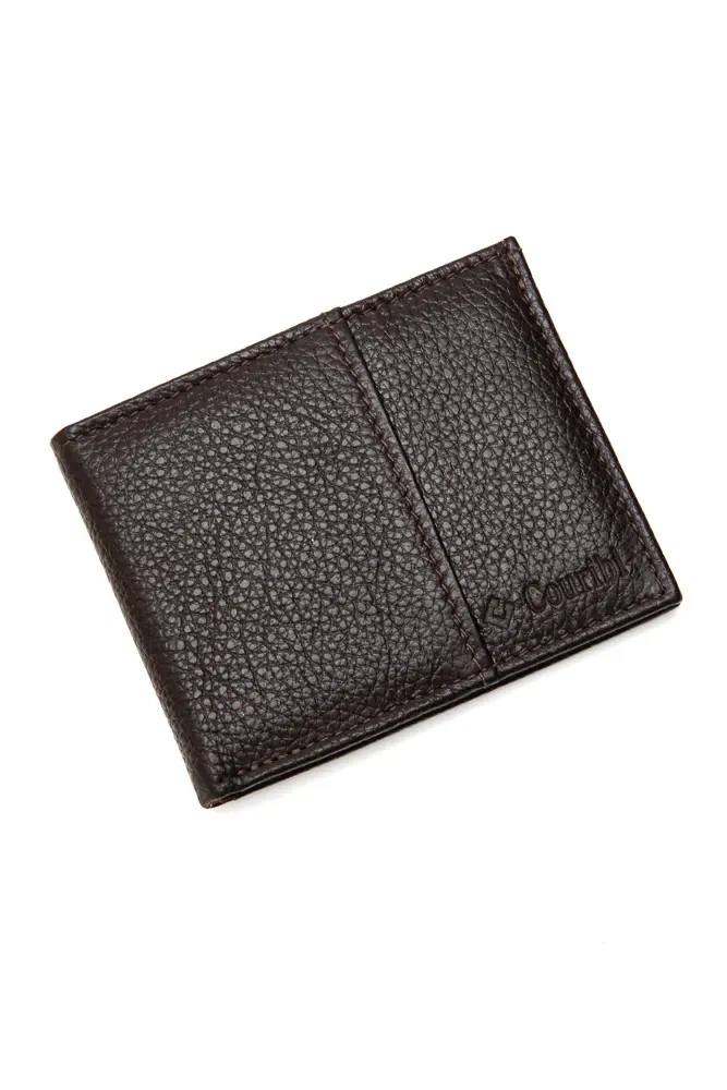 Carteira Couribi Mini Slim Masculino Couro 2024 Marrom