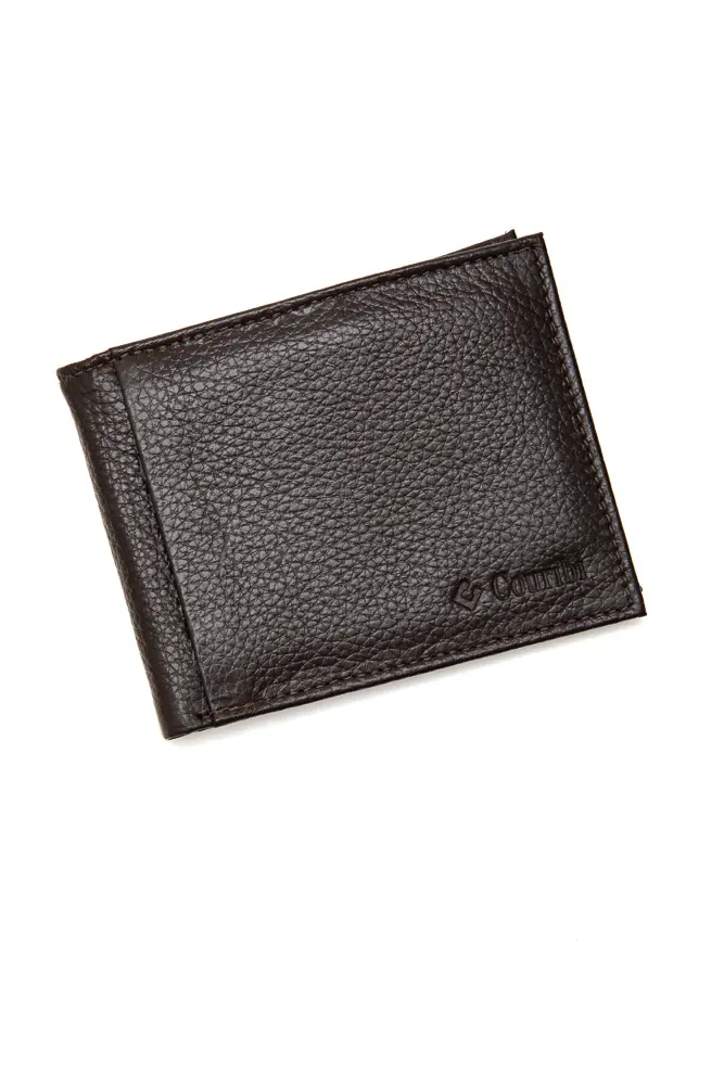 Carteira Couribi Mini Slim Masculino Couro 2003 Marrom
