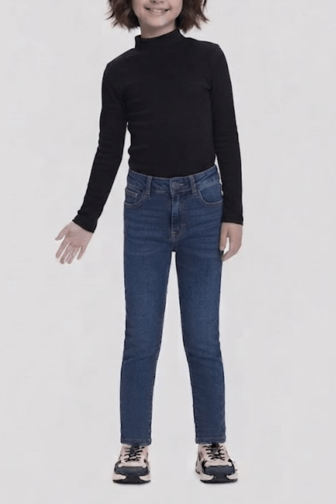 Blusa Alakazoo Manga Longa Infantil Menina Malha 00223b Preto