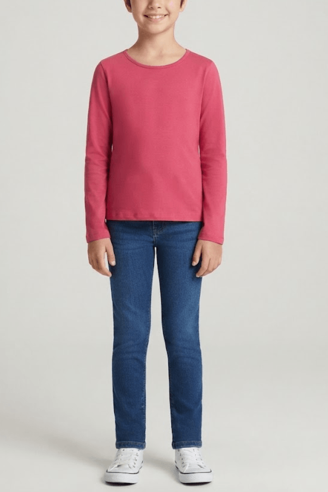 Blusa Alakazoo Manga Longa Menina Bebê Malha 00204 Pink