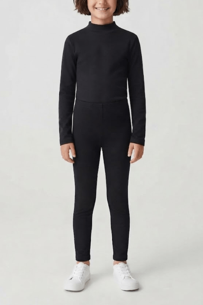 Calça Legging Alakazoo Infantil Menina Molecotton Felpado 00219b Preto