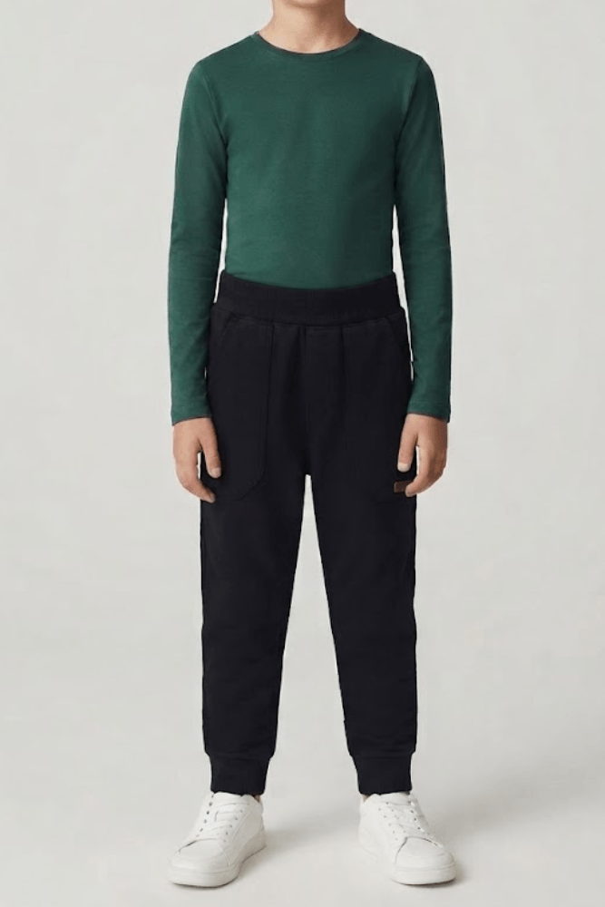 Calça Jogger Alakazoo Moletom Felpado Menino 67382 Preto