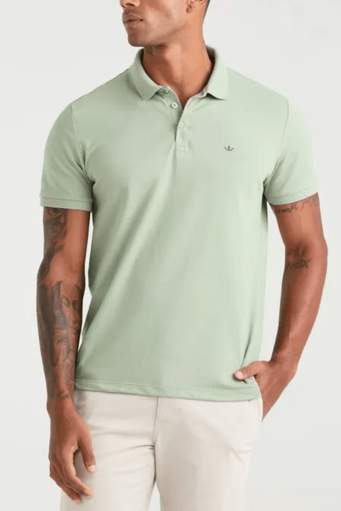 Polo Manga Curta Docthos Slim Piquet 119088 Verde