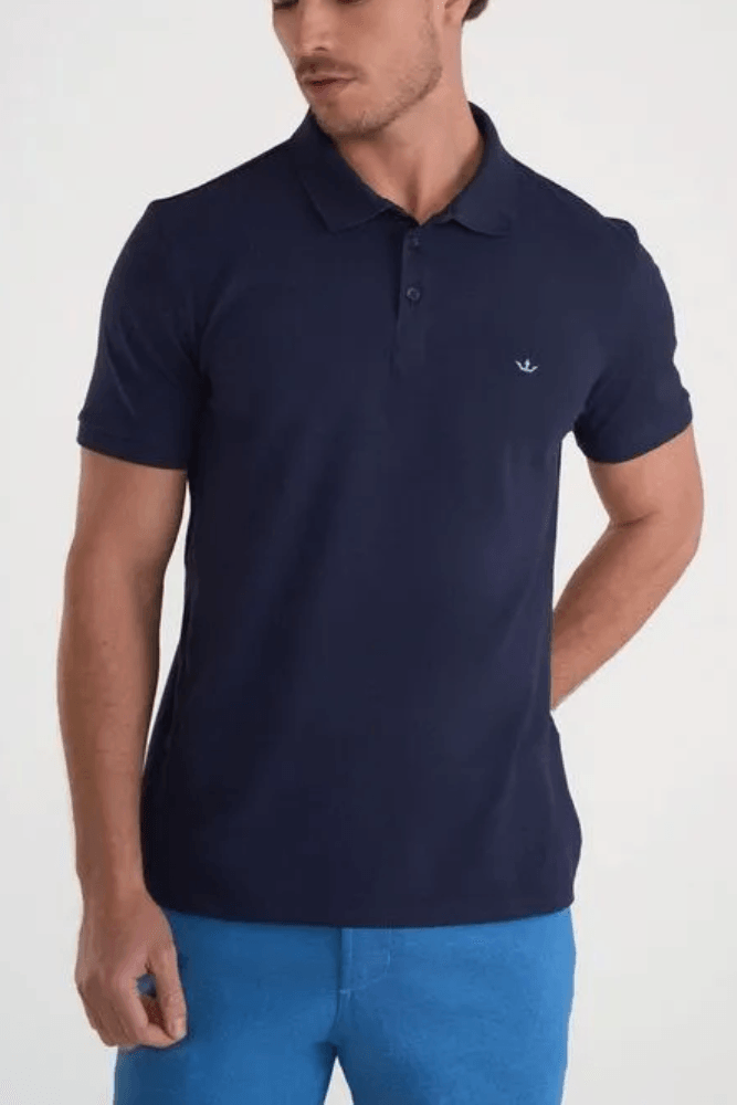 Polo Manga Curta Docthos Slim Piquet 119088 Marinho