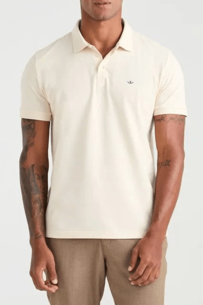 Polo Manga Curta Docthos Slim Piquet 119088 Off-White