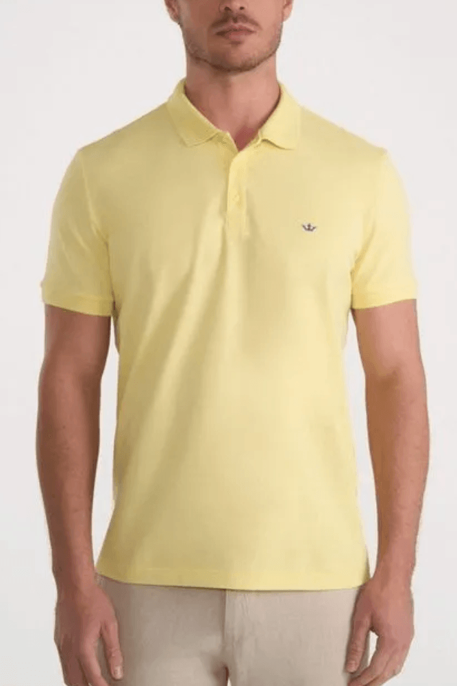Polo Manga Curta Docthos Slim Piquet 119088 Amarelo