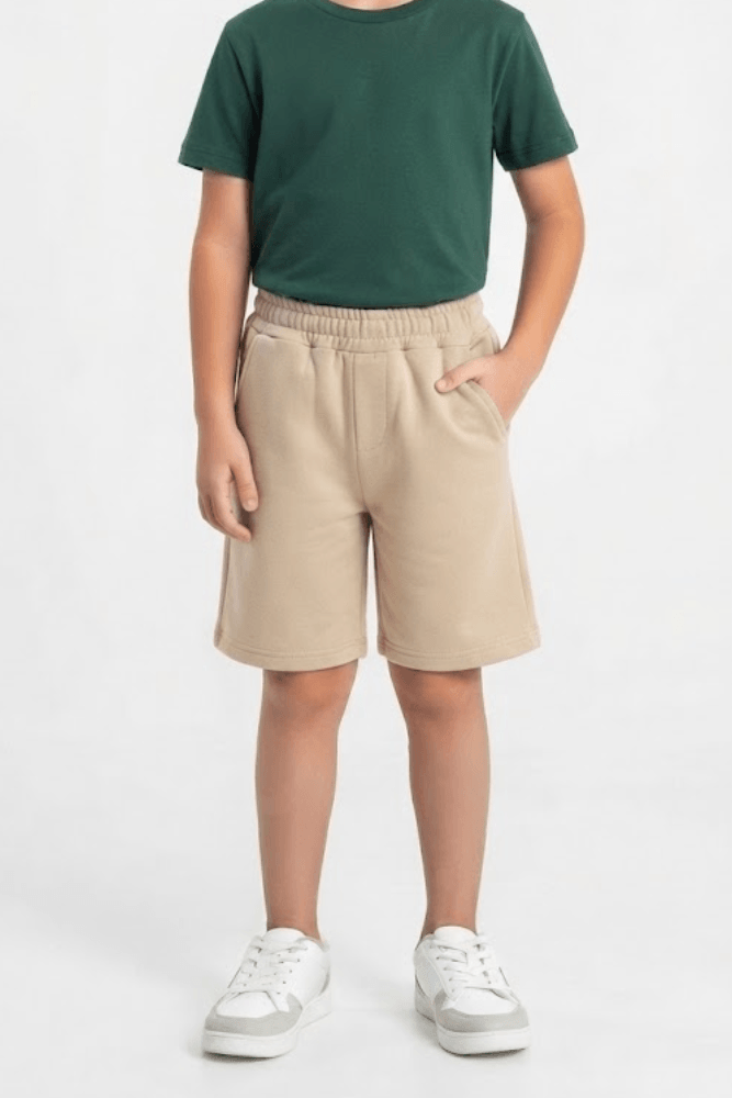 Bermuda Moletom Ftk Fiotty Infantil Masculina 2827 Bege
