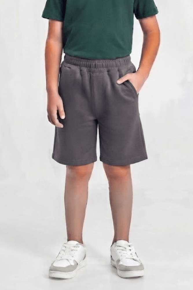 Bermuda Moletom Ftk Fiotty Infantil Masculina 2827 Chumbo