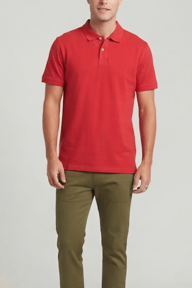 Polo Oceano Piquet Pt Bordada Masculina 103116 Vermelho