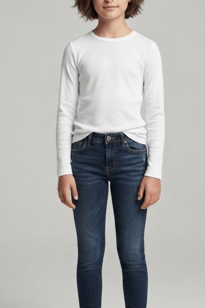 Blusa Térmica Estilo Do Corpo Infantil Menina 70083 Branco
