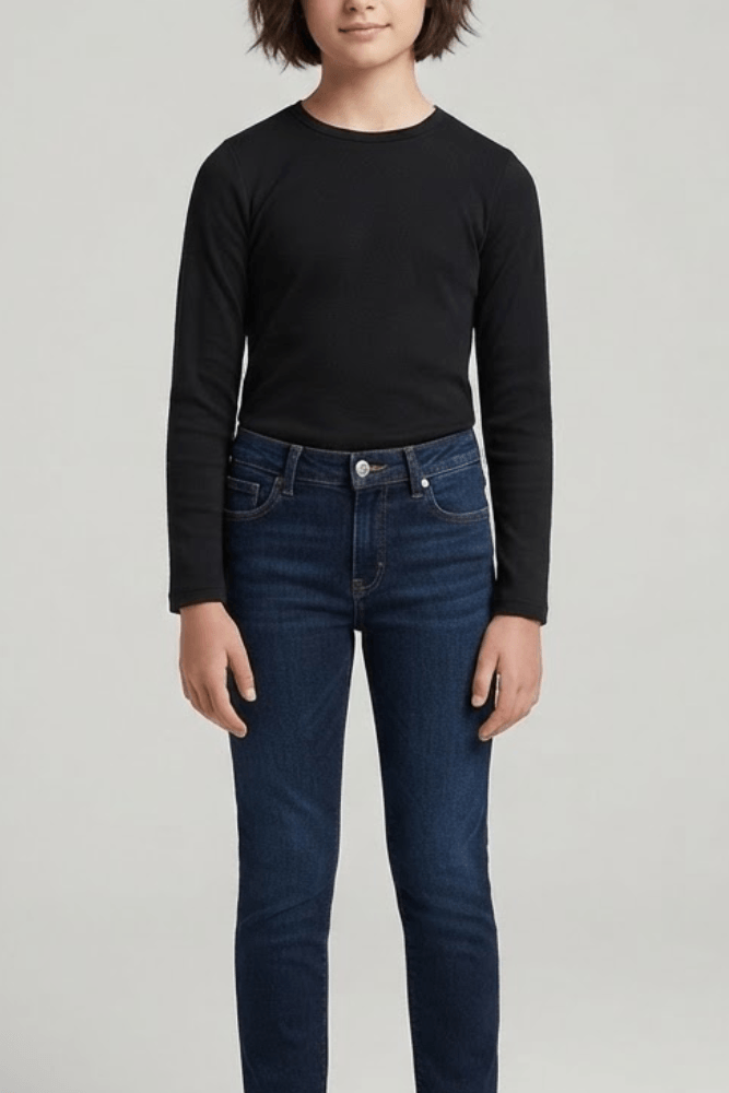 Blusa Térmica Estilo Do Corpo Infantil Menina 70083 Preto