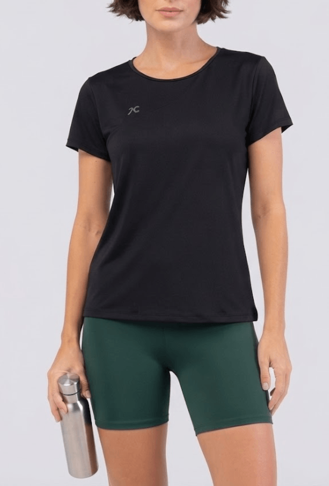 Blusa Dry Mc Fitness Feminina Seca Rápido Ft969 Preto