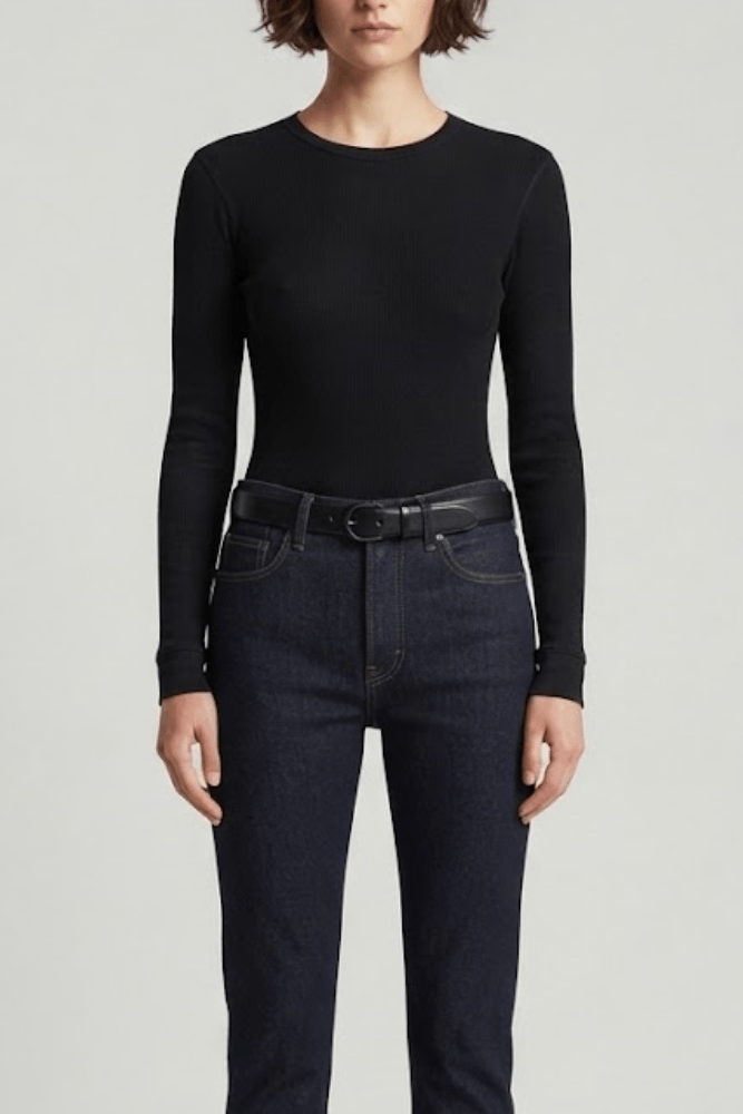 Blusa Manga Longa Estilo Do Corpo Segunda Pele Peluciada 70082 Preto