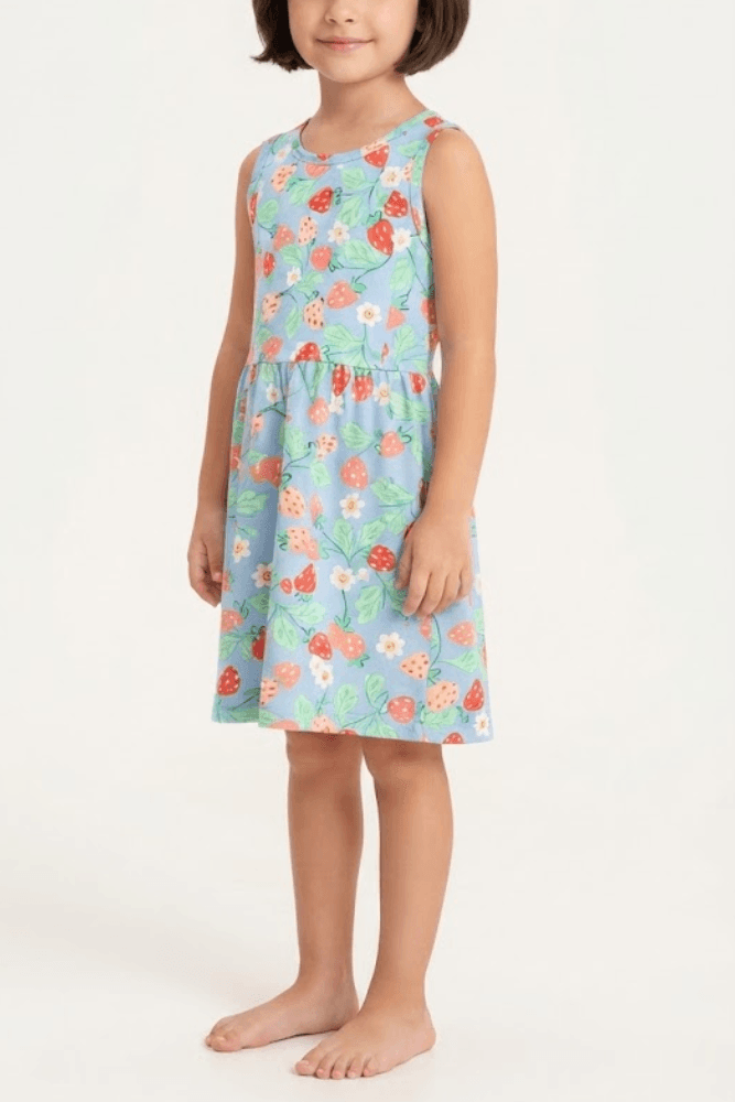 Vestido Infantil Menina Brandili Estampado 80185 Verde