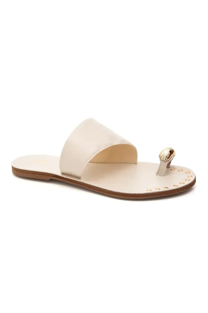 Chinelo Chá De Mel Rasteiro Feminino Casual I313226 Off-White
