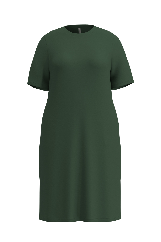 Vestido Longo Midi Malha Viscose Lunender Feminino 00645 Verde