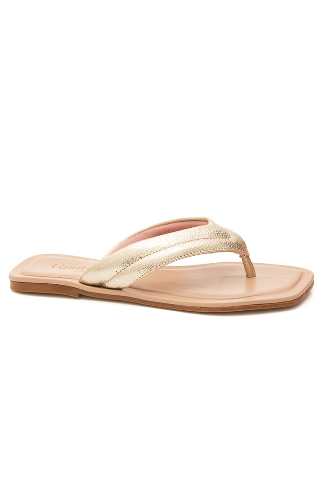Chinelo Rasteira Lz1018 Ouro