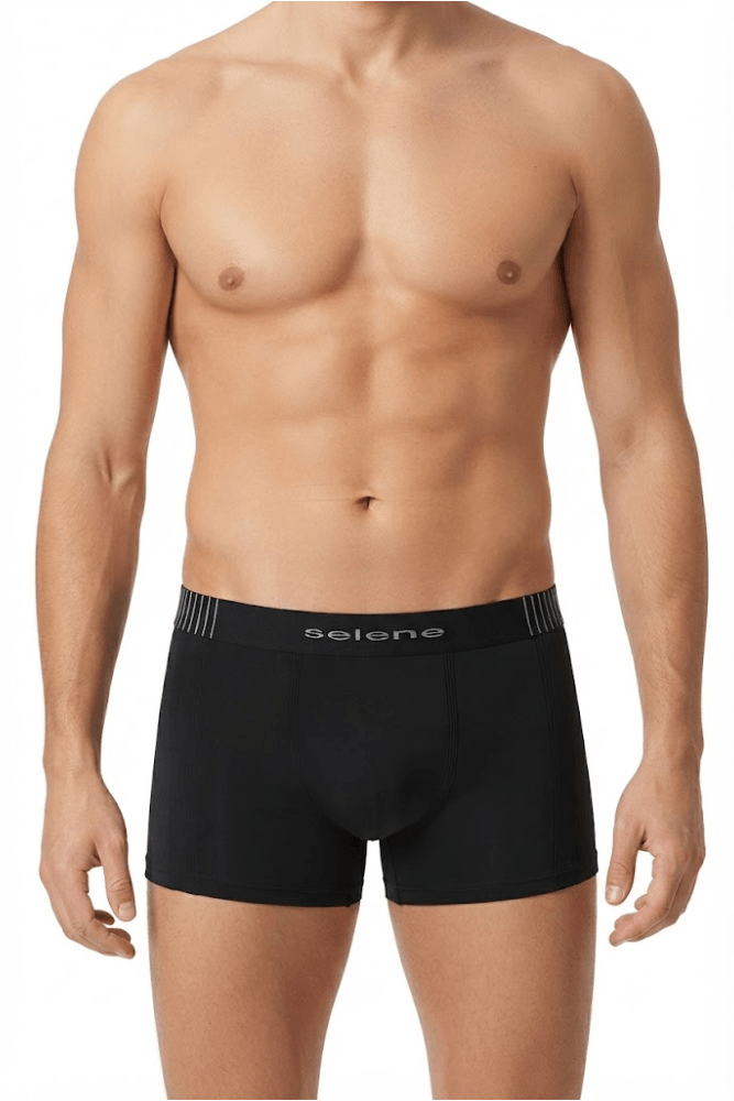 Cueca Selene Boxer Microfibra Sem Costura 11070.003 Preto