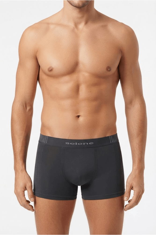Cueca Selene Boxer Microfibra Sem Costura 11070.003 Chumbo