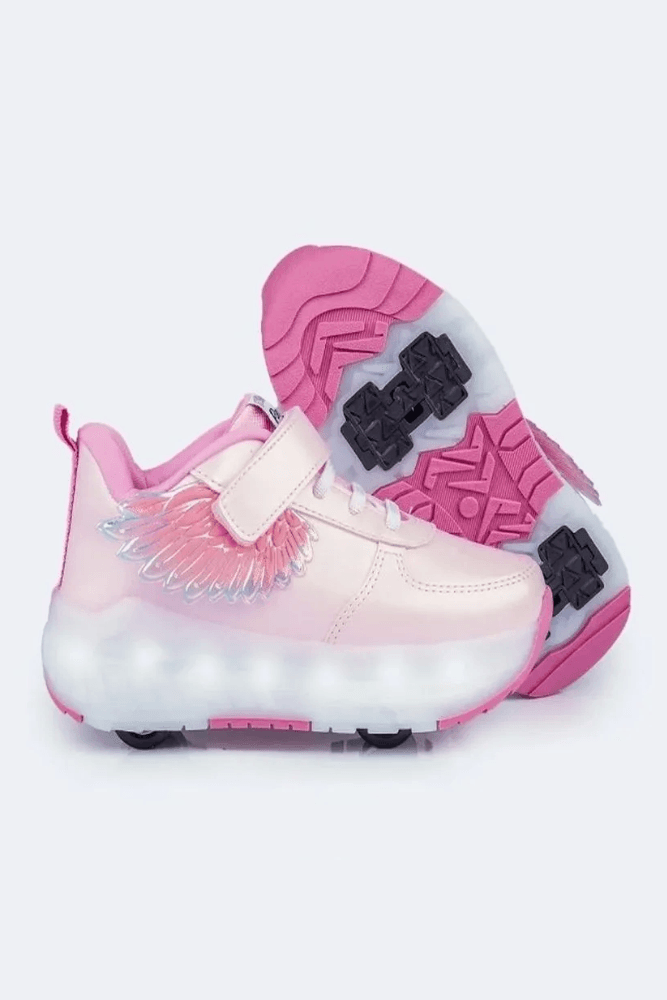Tênis Pampili Fly Infantil Led Menina 782.002 Rosa Claro