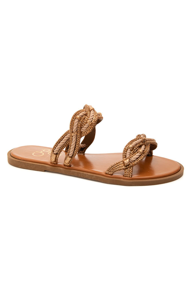Chinelo Rasteira Feminina Cha De Mel Tg2000 Bege