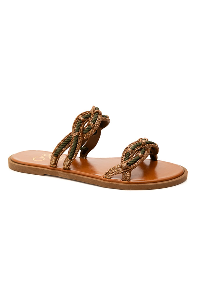 Chinelo Rasteira Feminina Cha De Mel Tg2000 Castanho