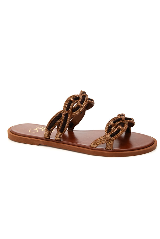 Chinelo Rasteira Feminina Cha De Mel Tg2000 Marrom
