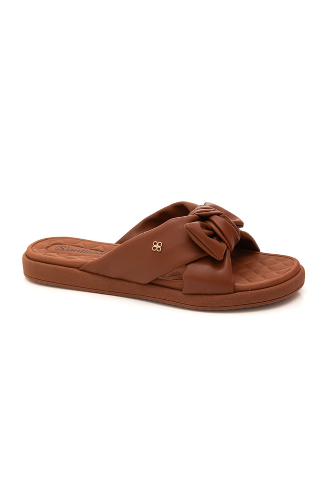 Chinelo Rasteita Papete Feminino Santinelli 1808-036 Caramelo