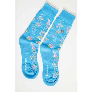 Meia Casual Feminina Lupo Doces Azul