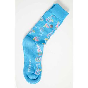 Meia Casual Feminina Lupo Doces Azul