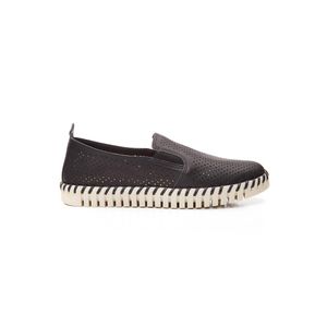 Tênis Casual Slip On Feminino Bottero Couro Atanado Preto