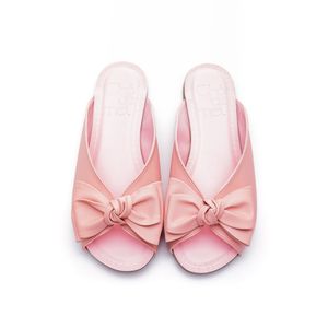 Chinelo Chá De Mel  Rasteira Feminina Laço 1107 Rosa Claro