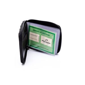 Carteira Pegada Masculina Texturizada Couro  CA003726   Preto