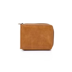 Carteira Tradicional Masculina Couro Zíper Roder 410 Caramelo