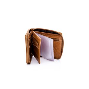 Carteira Tradicional Masculina Couro Zíper Roder 410 Caramelo