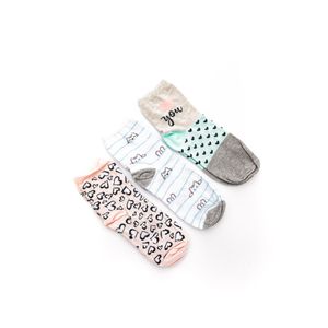 Meia Casual Feminina Kit 3 Pares Selene 7451.002 Sortido