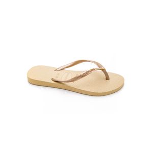Chinelo De Dedo Feminino Havaianas Slim Romance Bege