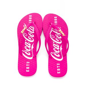 Chinelo Coca-Cola Slim Feminino Estampa Cc3516 Pink