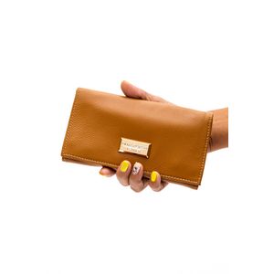 Carteira Casual Feminina Couro Di Marly´S 7422 Caramelo