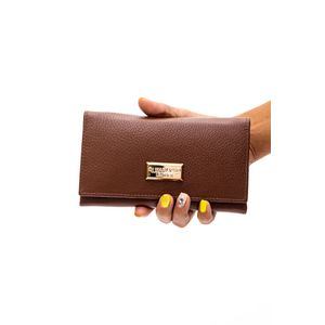 Carteira Casual Feminina Couro Di Marly´S 7422 Castanho