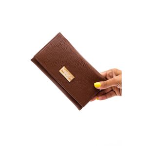Carteira Casual Feminina Couro Di Marly´S 7422 Castanho