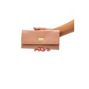Carteira Casual Retangular Feminina Roder 324 Nude