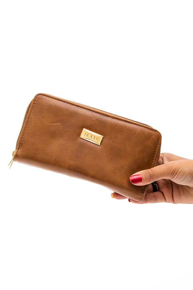 Carteira-Casual-Retangular-Feminina-Roder-334-Caramelo