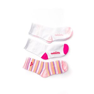 Kit De Meias 3 Pares Cano Curto Infantil Menina Molekinha 2599.2 Sortido