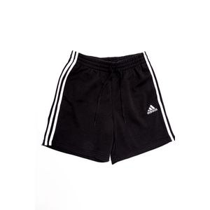 Bermuda Adidas Moletom Masculina Essentials 3 Listras GK9597  Preto