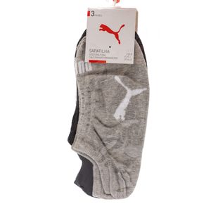 Kit Puma 3 Pares De Meias Sapatilha Algodão Unissex - 4515.001 Sortido