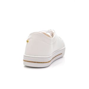 Tênis Sophia Almeida Casual Feminino Nobuck Cadarço 633mc Branco