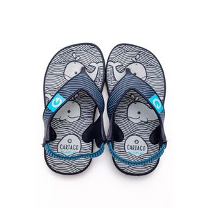 Chinelo Dedo Infantil Menino Cartago 11975-Ak802 Baleia Azul