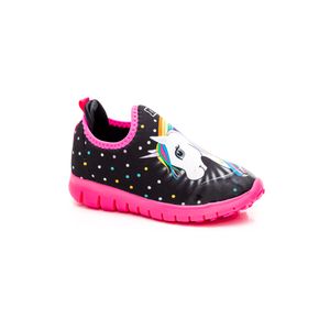 Tênis Slip On Infantil Menina Novopé Unicórnio Preto